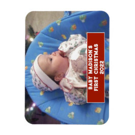 Baby Första julen Personlig Magnet
