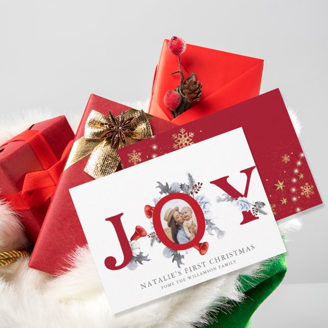 Baby Första julen Poinsettia Gräs Blommigt Photo (Skapare uppladdad)