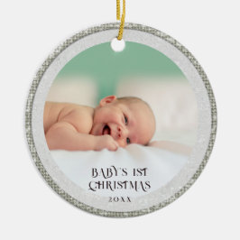 Baby Första julen Rhinestones Träd Snöflingor Julgransprydnad Keramik