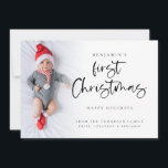 Baby Första julfoto 2026 Kalender Julkort<br><div class="desc">Baby: Första julfoto 2026 Kalender. Tillgänglig digitalt och utskriven. Trevligt att fira din baby första jul. Ett lekfullt skript för första jul och resten av texten är lätt att anpassa. Byt ut exempelfotot mot ett eget. Ett övertäckt övertäckt lagrar ligger ovanpå fotot så det tonas ut när det når mitten...</div>