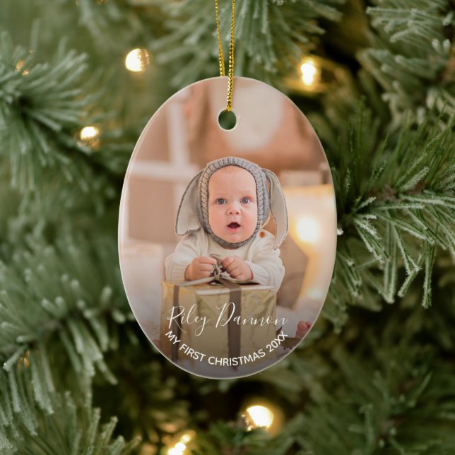 Baby Första julfoto Julgransprydnad Keramik (Träd)