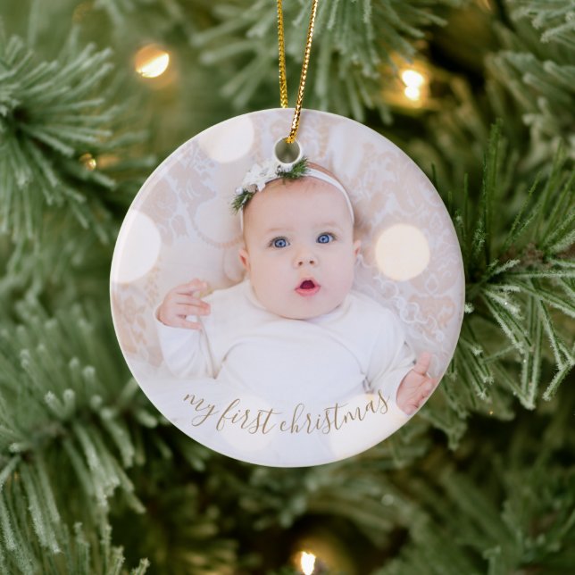 Baby Första julfoto Julgransprydnad Keramik (Träd)