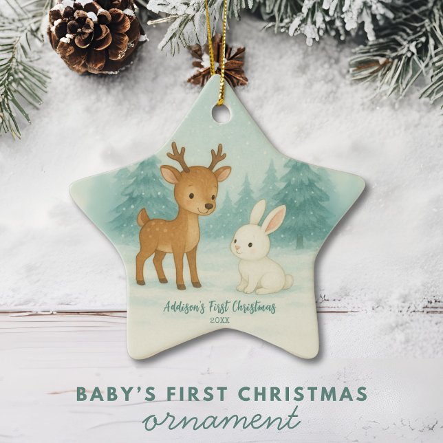 Baby första julfoto julgransprydnad keramik (Skapare uppladdad)