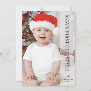 Baby första julfoto julkort