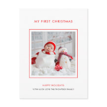 Baby första julfoto - minimalistiskt Helgdag