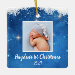 Baby första julfoto Ornament