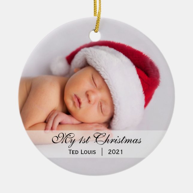 Baby  | Första julfoto Ornament (Framsidan)