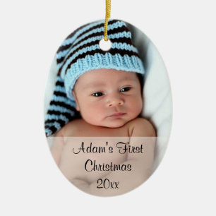 Baby första julfoto Ornament