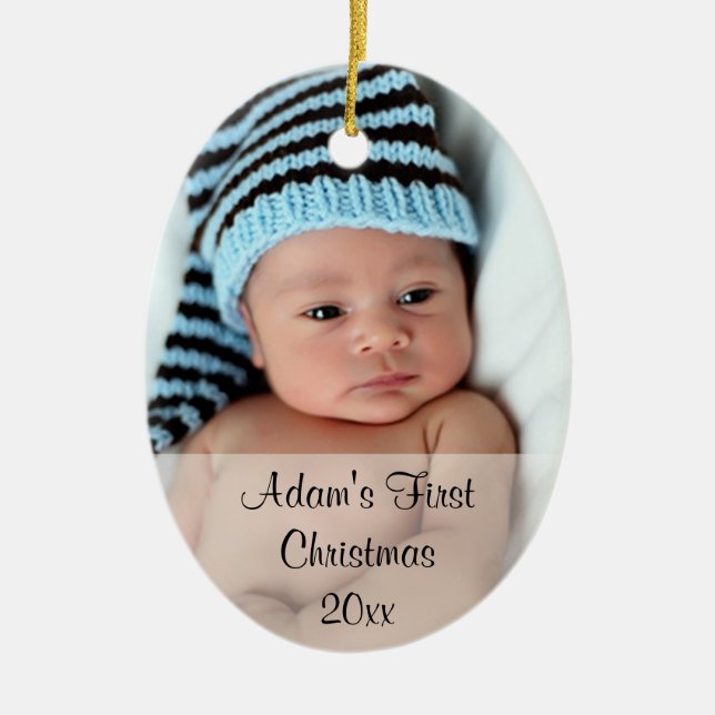 Baby första julfoto Ornament (Framsidan)