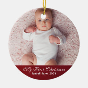 Baby   Första julfoto Ornament