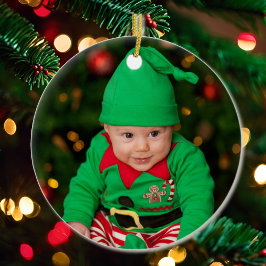 Baby första julfotopall Namn Julgransprydnad Keramik