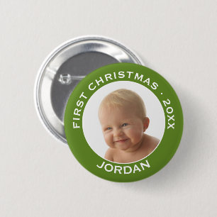 Baby första julfotopappnamn och år knapp