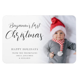 Baby Första julfotopatkalligrafi Anpassningsbar Ma Magnet