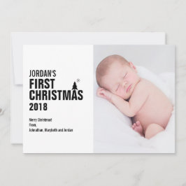 Baby första julfotoport julkort