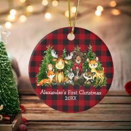 Baby: Första julgranen, rödbläckfisk Julgransprydnad Keramik