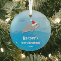 Baby Första julhajglaset Ornament