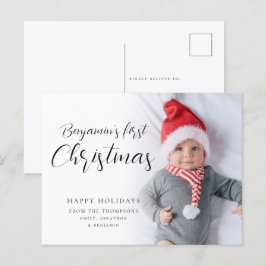 Baby Första julklapp, Anpassningsbar Foto Hol Helg Vykort