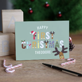 Baby första julklapp för Greeting Card Kort