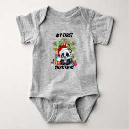 Baby Första julklappen Panda Björndräkt T Shirt