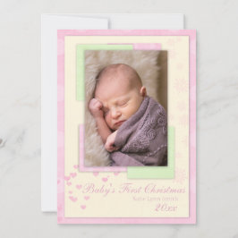 Baby första julkort (flicka)