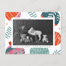 Baby första julkort helg vykort