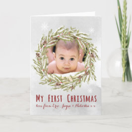 Baby första julkort helgkort