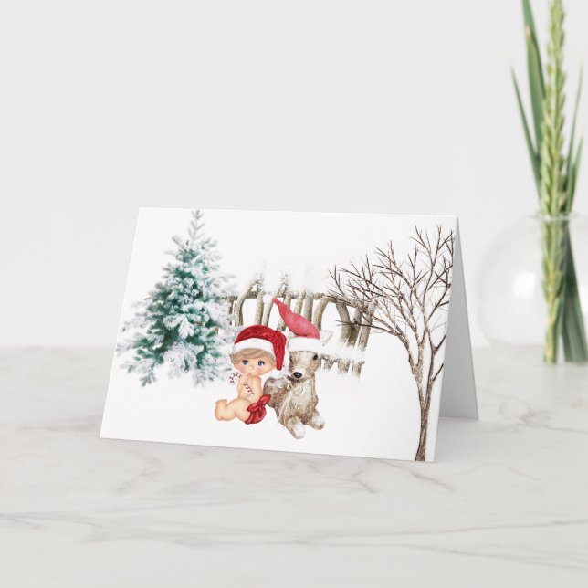 Baby första julkort helgkort (Framsida)