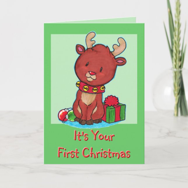 Baby första julkort helgkort (Framsida)