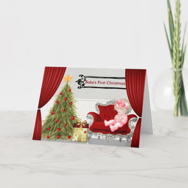 Baby första julkort helgkort (Framsida)