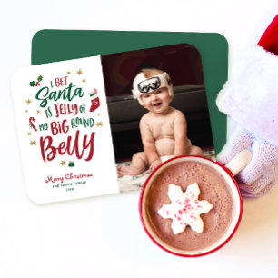 Baby första julkort sött, roligt Photo Card