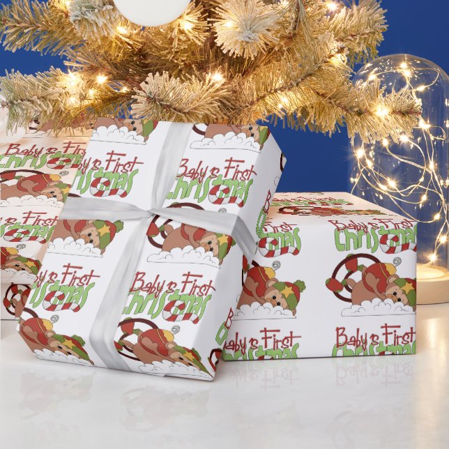 Baby första julomslag papper presentpapper (Helgdagar)
