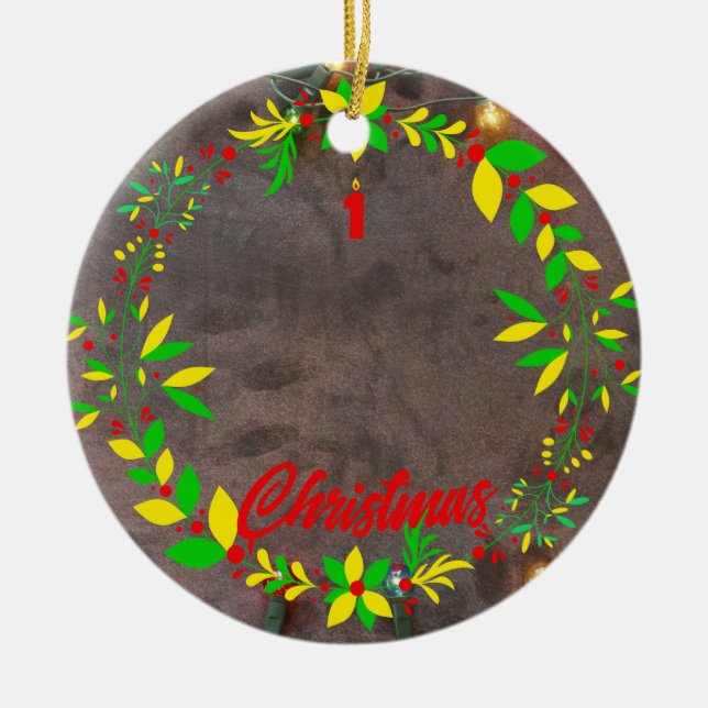 Baby Första julprydnad Julgransprydnad Keramik (Framsidan)