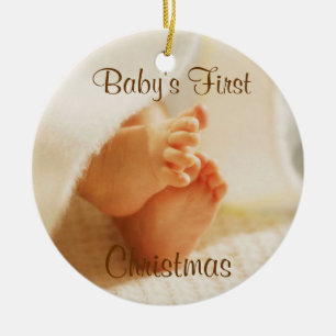 Baby första julprydnad julgransprydnad keramik