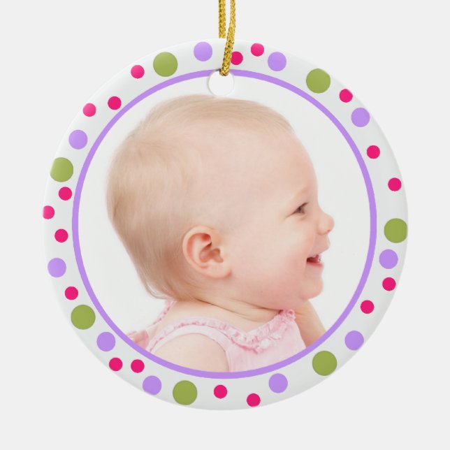 Baby Första julprydnad Julgransprydnad Keramik (Framsidan)