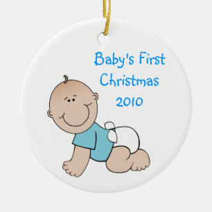 Baby första julprydnad julgransprydnad keramik