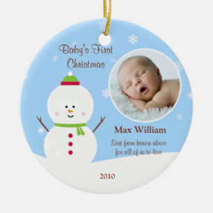 Baby första julprydnad julgransprydnad keramik