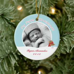 Baby Första julprydnad Julgransprydnad Keramik