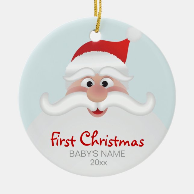 Baby första julprydnad julgransprydnad keramik (Framsidan)