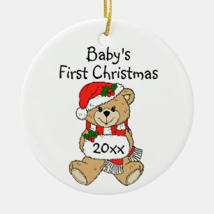 Baby Första julprydnad. Julgransprydnad Keramik