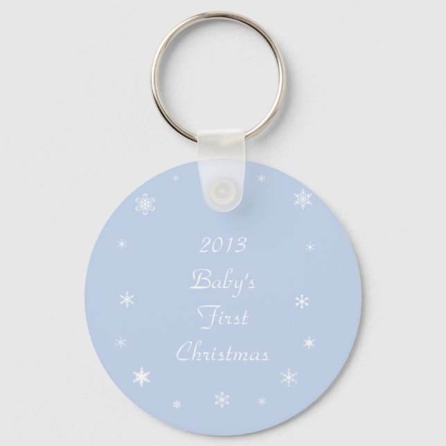 Baby Första julprydnad och julklappar Nyckelring (Framsida)