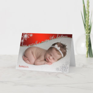 Baby Första julrött - DIN BABY PHOTO Kort
