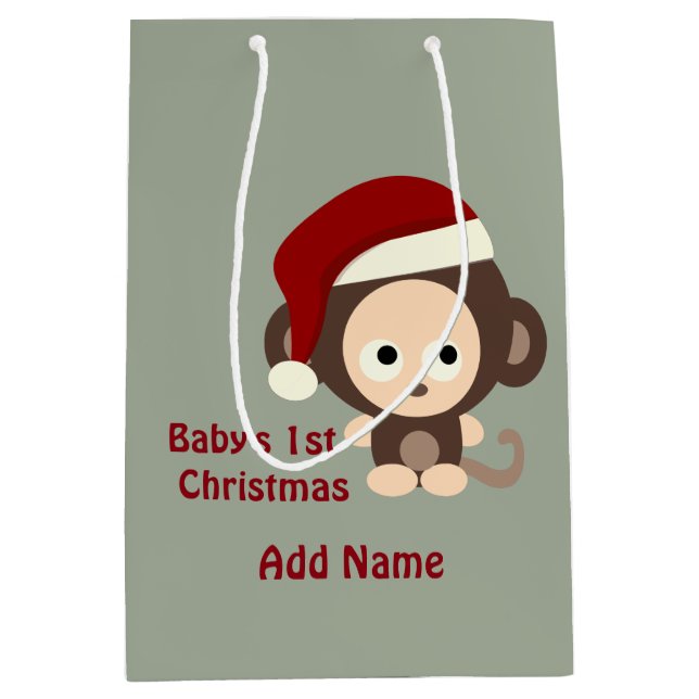 Baby Första julsöt Santa Monkey (Framsidan)