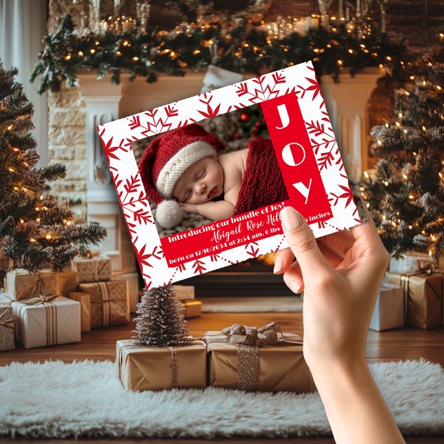 Baby Första jultomten Birth Announcement Magnet (Skapare uppladdad)