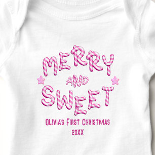 Baby första jultomten och Söta Candy cane T Shirt
