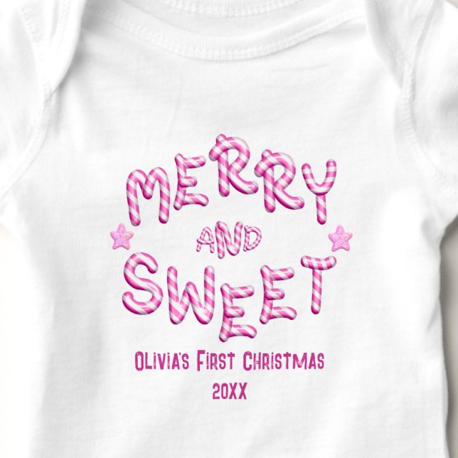Baby första jultomten och Söta Candy cane T Shirt (Skapare uppladdad)