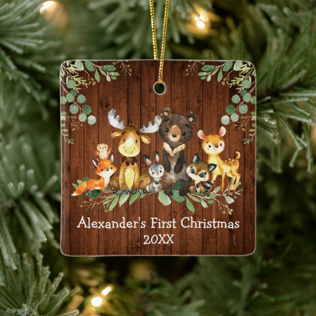 Baby Första jultomten (Rustic) Julgransprydnad Keramik (Träd)