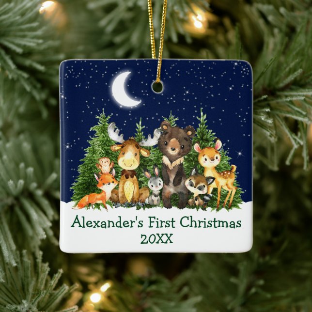 Baby: Första jultomten: Vattenskärtdjur Julgransprydnad Keramik (Träd)