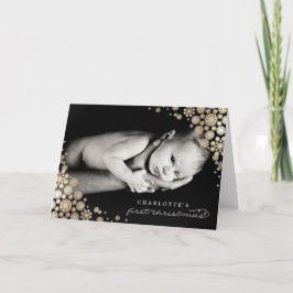 Baby Första julvintern Snöflingor Fotofödelsedag Helgkort