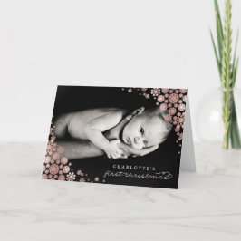 Baby Första julvintern Snöflingor Fotofödelsedag Helgkort