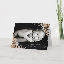 Baby Första julvintern Snöflingor Fotofödelsedag Helgkort